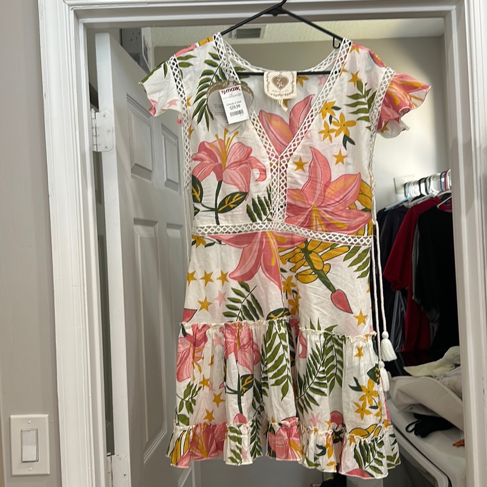 Beautiful handmade summer dress/beach cover-up